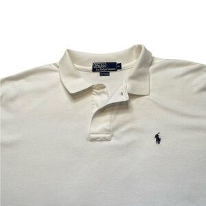 Vintage collector item Polo by Ralph Lauren Men's White Polo Shirt